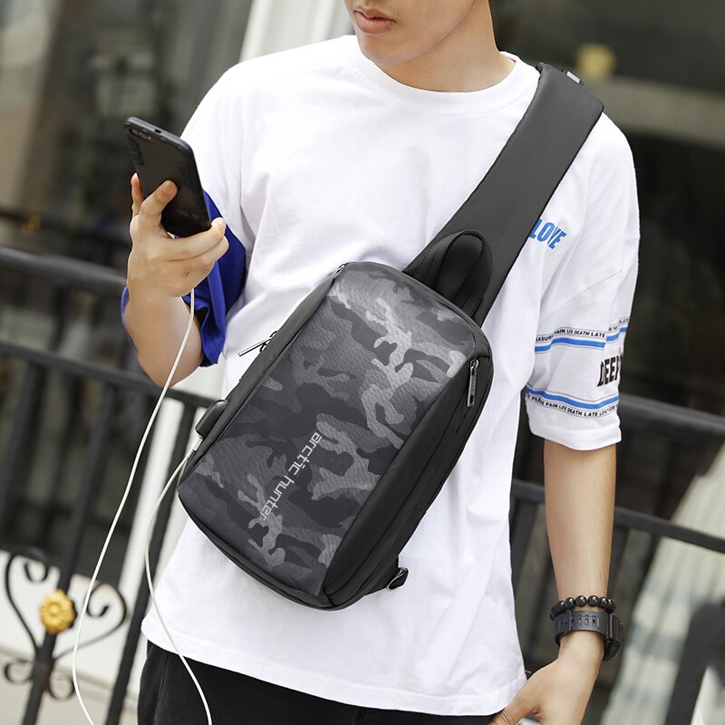 Arctic hunter casual usb waterdichte heren borsttas messenger bag jeugd zakelijke reistas grote capaciteit heren schoudertas
