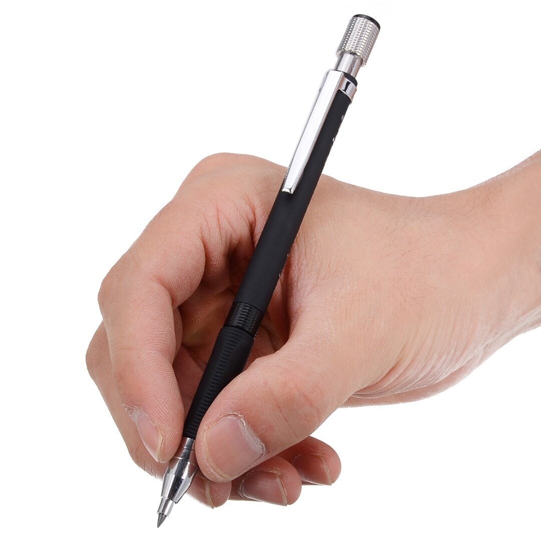 5 stücke 2B Mechanische Bleistift 2mm Metall Blei Halfter Stift Automatische Entwurf Zeichnung Bleistift Kunst Werkzeug Für Technische Zeichnung schwarz/Blau