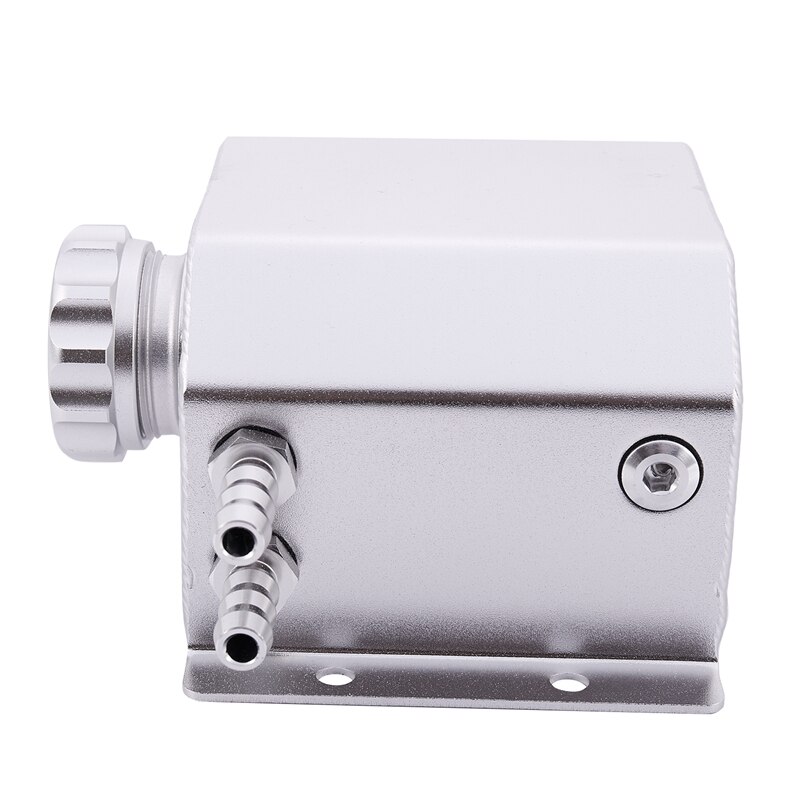 Universal 1L Aluminum Auto Radiator Coolant Expansion Alloy Tank With Drain Plug 1000Ml