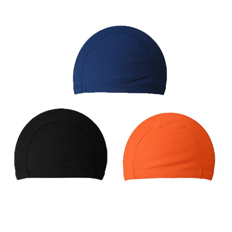 Sommer unisex elastisk svømmebassin svømmehat kasket orange