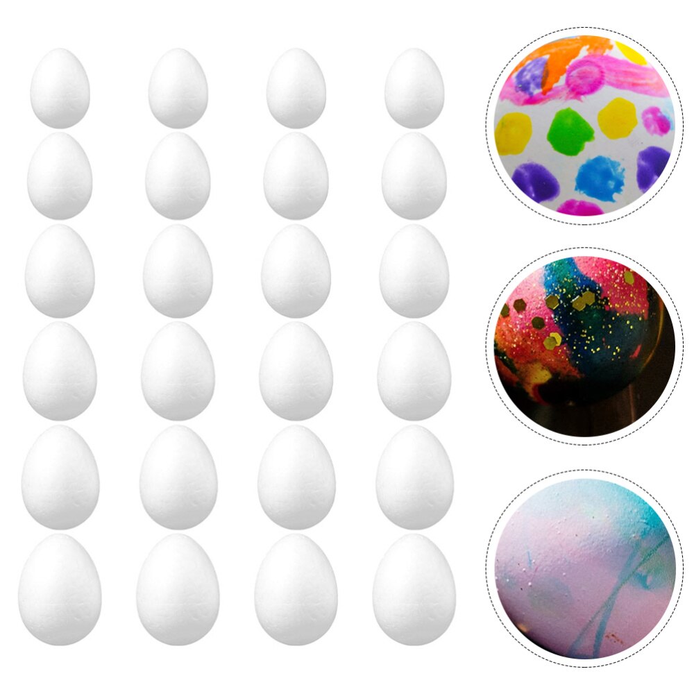 24Pcs Easter Eggs Simulation Easter Eggs DIY Easter Egg Graffiti Eggs