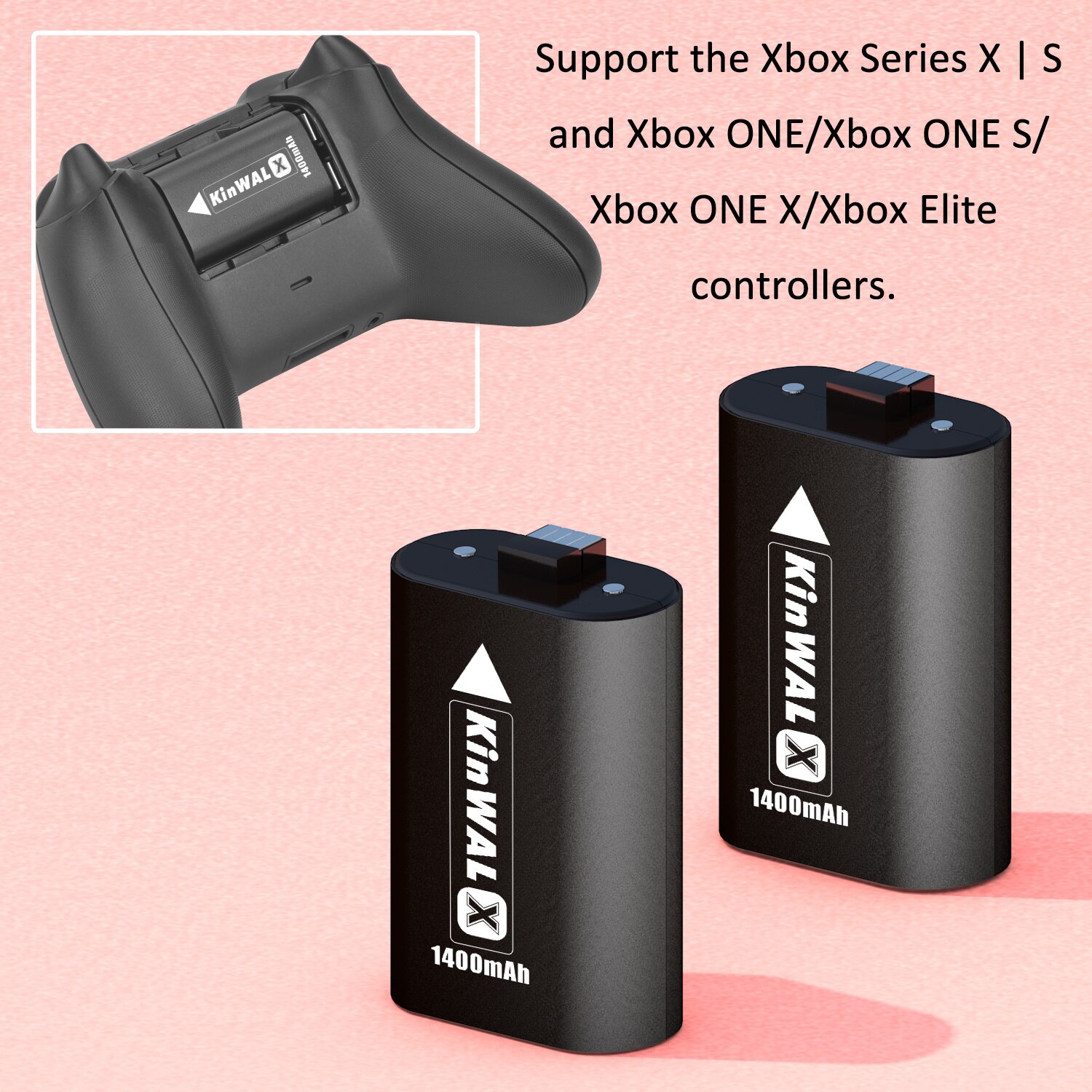 1Pcs 1400Mah Oplaadbare Li-Ion Batterij Voor Xbox Serie X/S, Xbox One, xbox One S, Xbox One X, Xbox Een Elite