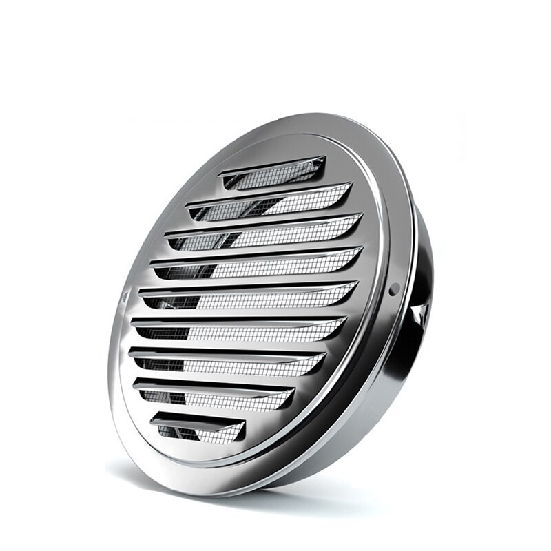 304 Stainless Steel Vents System Bathroom Exhaust Ventilation Grille Kitchen Range Hood Exhaust Louver Valve Air Outlet Grille