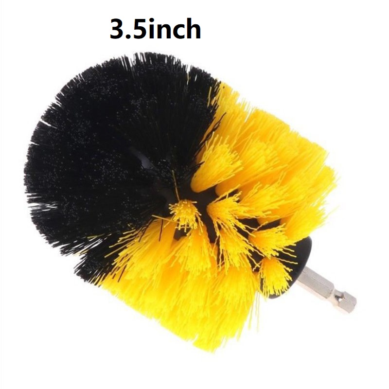 Juego de accesorios de cepillo de taladro, depurador eléctrico, cepillos de limpieza, Kit de herramientas con extensión para limpiar ventanas de vidrio de neumáticos de ruedas de coche: Blanco