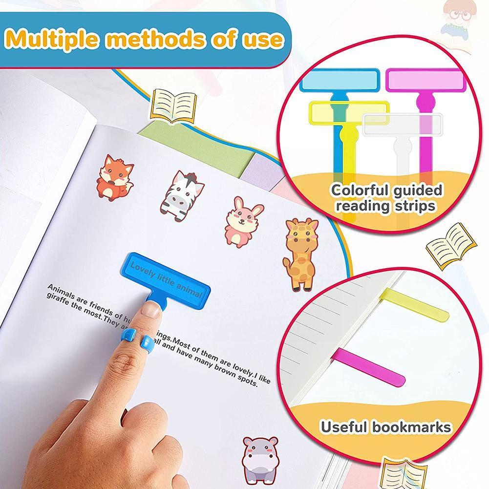 Guided Reading Strips Finger Highlighter Dyslexia Tools For Kids Hyperactive Early Readers Children Reading Magnifier V7l2