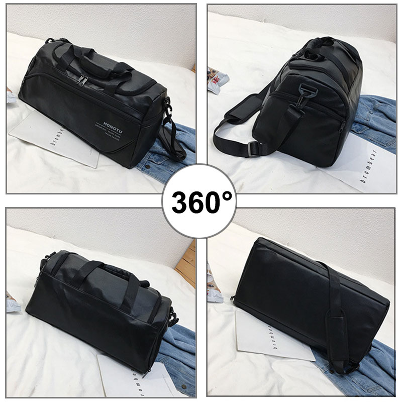 Shoulder Soft Leather Gym Bags Travel Bag for Men ... – Grandado