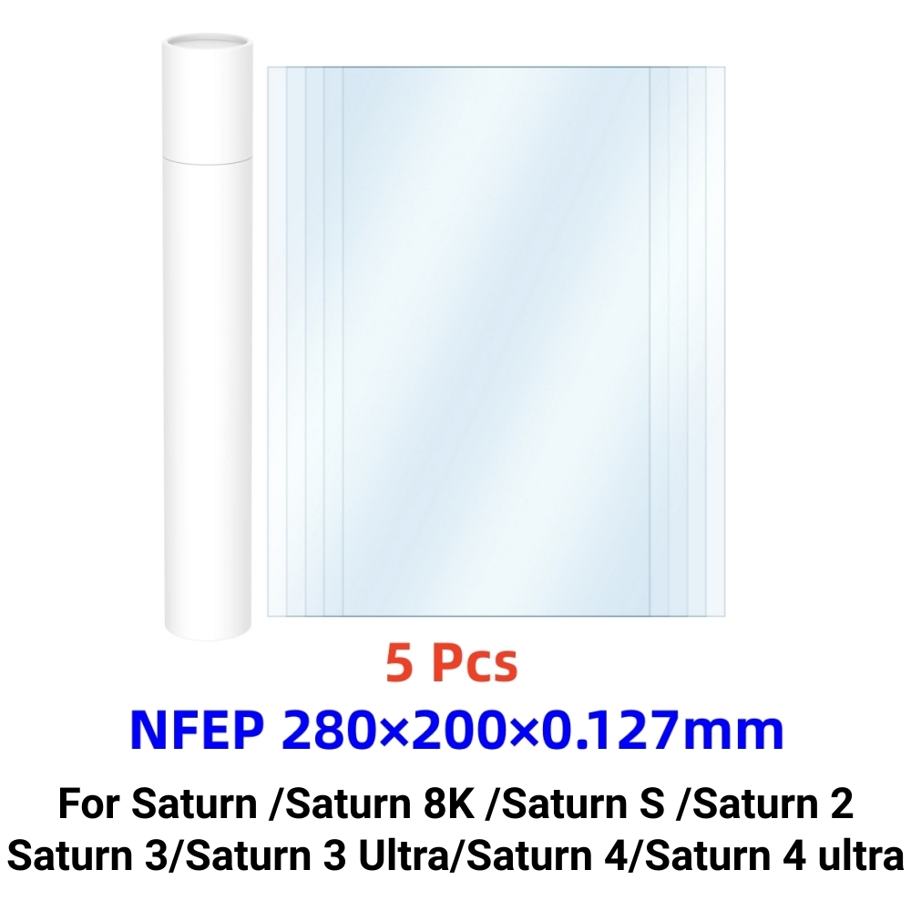 10.1 Inch NFEP Film 280x200x0.127mm PFA Film For ELEGOO Saturn 4 Ultra Saturn 3 Ultra Saturn 2 LCD 3D Printer Parts Accessories: WHITE