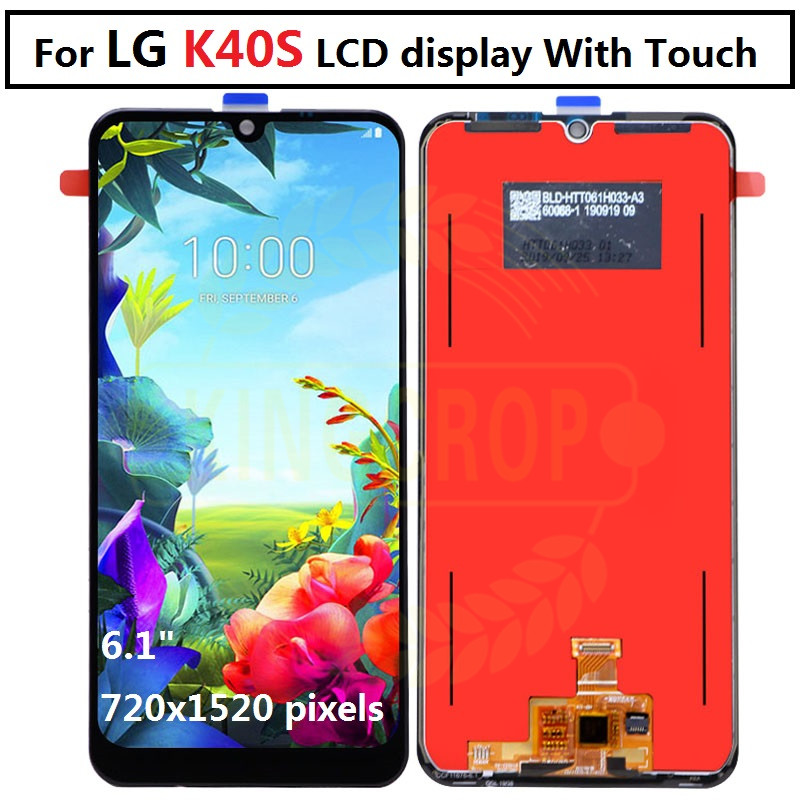 6.1 "pour LG K40S écran LCD avec cadre écran tactile numériseur assemblée accessoire de remplacement pour LG K40S lcd