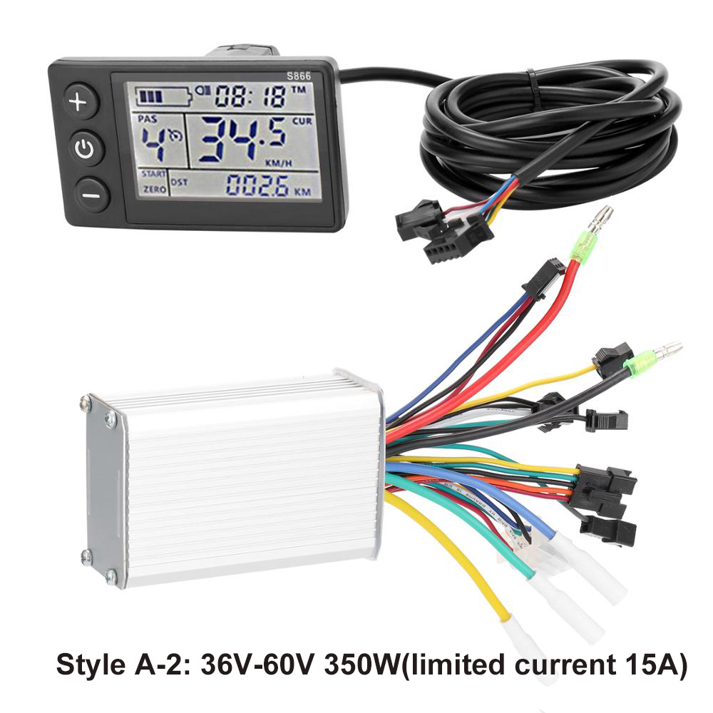 24V-48V/36V-60V 350W Electric Bicycle Controller with LCD Display Panel E-bike Electric E Bike Scooter Brushless Controller Part: A 36V-60V 350W