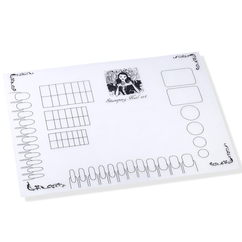 Tapis d&#39;estampage en Silicone pour Nail Art, pliable, lavable, outil de manucure: 3