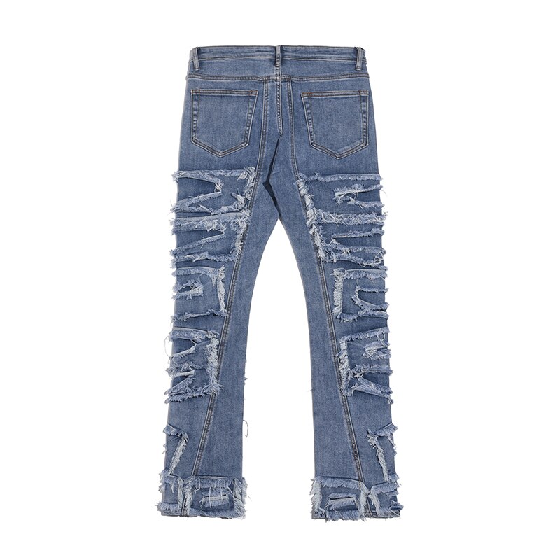 Jean déchiré en Denim pour hommes, Style rétro, droit, délavé, Harajuku, Hip Hop, pantalon ample, Style Vibe, décontracté