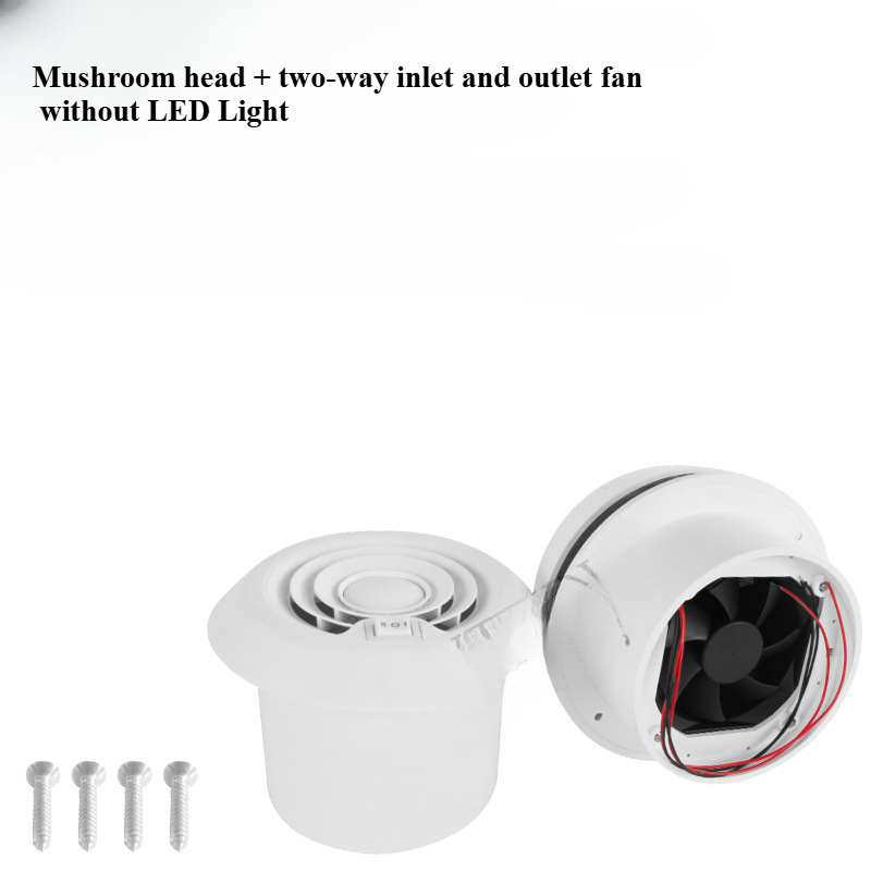 12V Round RV Vent Air Exhaust Fan Mushroom Head Roof Motorhome Vent Ventilation for RV Caravan Trailer: Gold