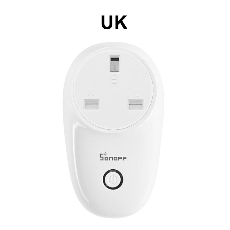 Sonoff S26 WiFi Smart Plug EU VS UK AU CN Automatisering Smart Home Afstandsbediening Socket Kit Switch Compatibel met Alexa google Thuis