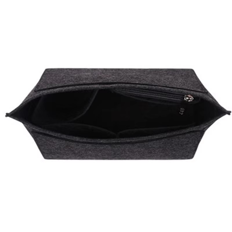 Purse Organizer,Multi-Pocket Felt Handbag Organizer, Folding Tote Bag organizer insert Makeup Organizer for Longchamp: S / Dark Grey