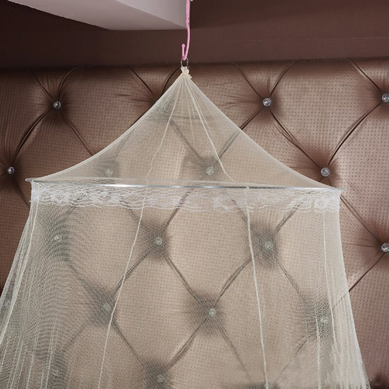 Witte Huis Bed Kant Netting Canopy Circulaire Klamboe Mosquitera Malla De Mug