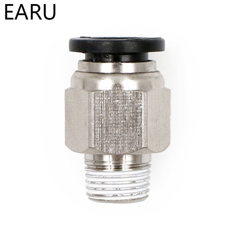 1/8'' 1/4'' 3/8'' 1/2'' Male-4 6 8 10 12mm Straight Push in Fitting Pneumatic Push to Connect Air Adapter Plug Socket Connector