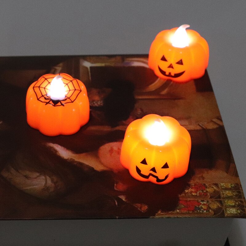 Mini led-sfeer pompoen licht speelgoed schattige cartoon decoratie nachtlampje kaarslicht halloween speelgoed pompoenlamp