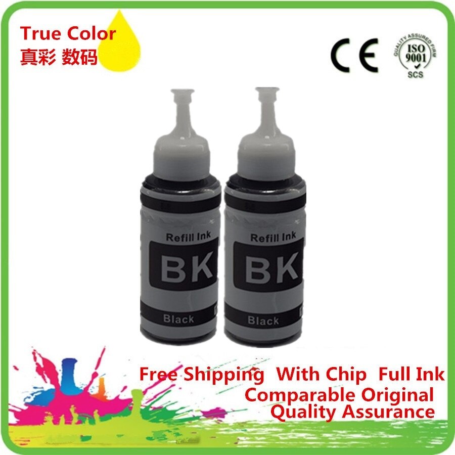 Refill Dye Ink Kit For Epson L800 L801 Printing Inkjet Printer No. T6731/2/3/4/5/6 Use For Refillable Cartridge Ciss: 2BK