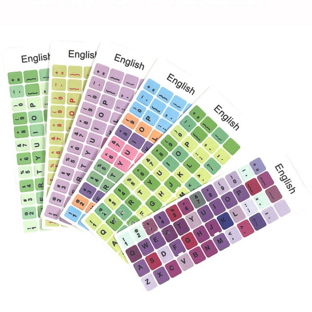 English Keyboard Stickers for Laptop Keyboards Protector Computer Button Sticker Letter Layout Keyboard Covers Office Supplies