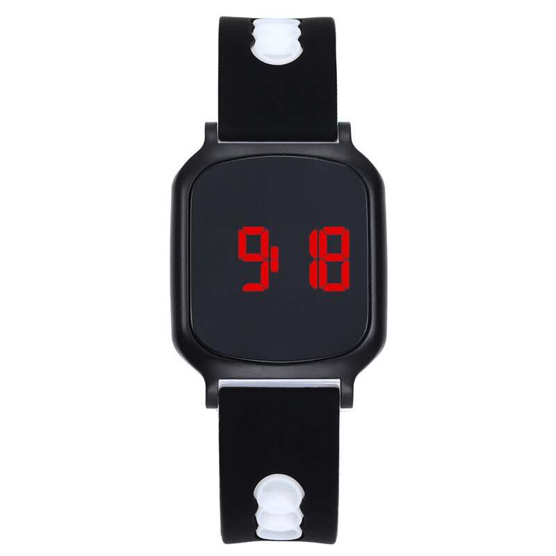 Armbåndsur børn ure børn til piger drenge sport elektronisk armbåndsur ledet digital børneur studerende se: Hvid