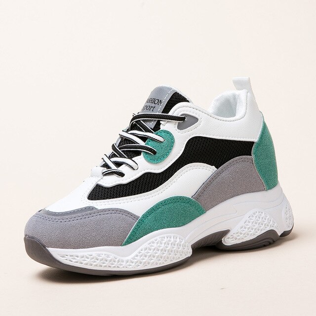 Sneakers til kvinder fritidssko klassiske komfortable udendørssko dame størrelse 35-40 ab629: Grøn / 6