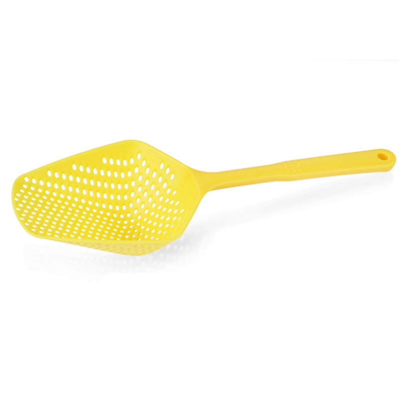 Espátula de plástico para cocina, espátula de hielo con fugas de agua, utensilios de cocina para lavar verduras: Yellow Style 1