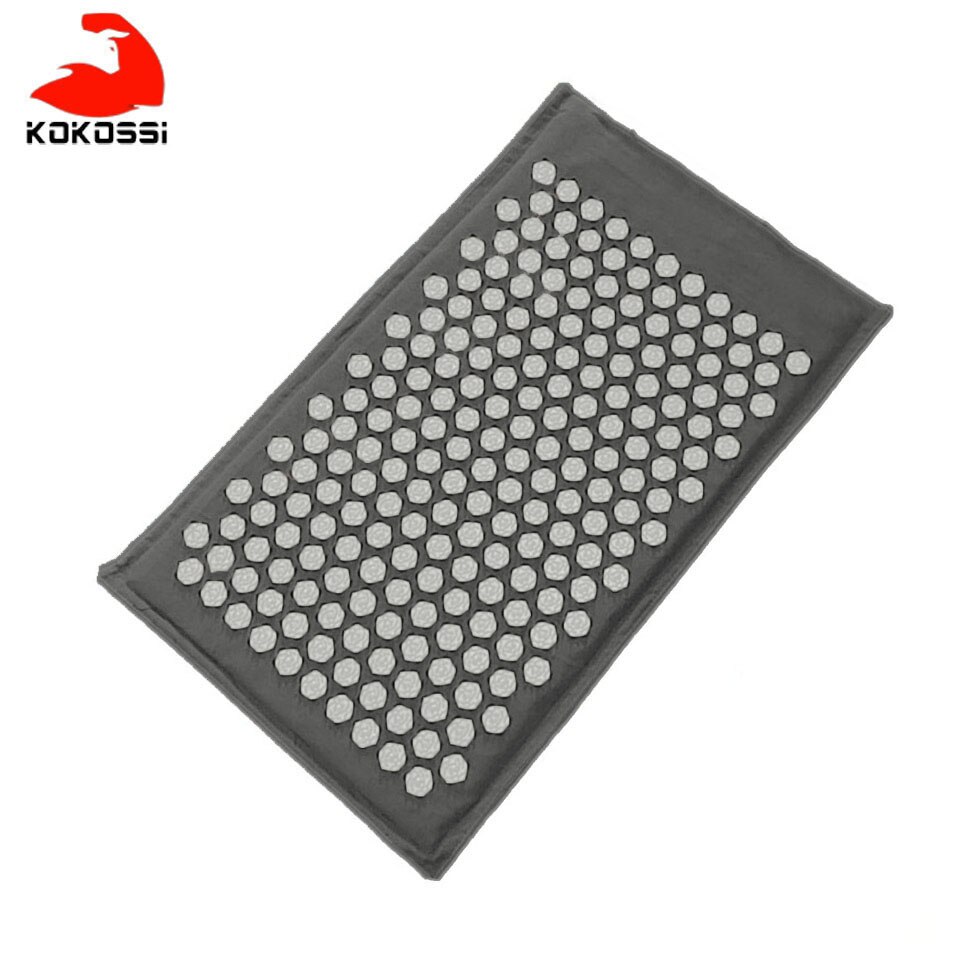 KoKossi-colchoneta de acupuntura de lino orgánico Natural, cojín de masaje con puntas de loto, esterilla de Yoga para alivio del dolor y espalda/cuello: White Mat