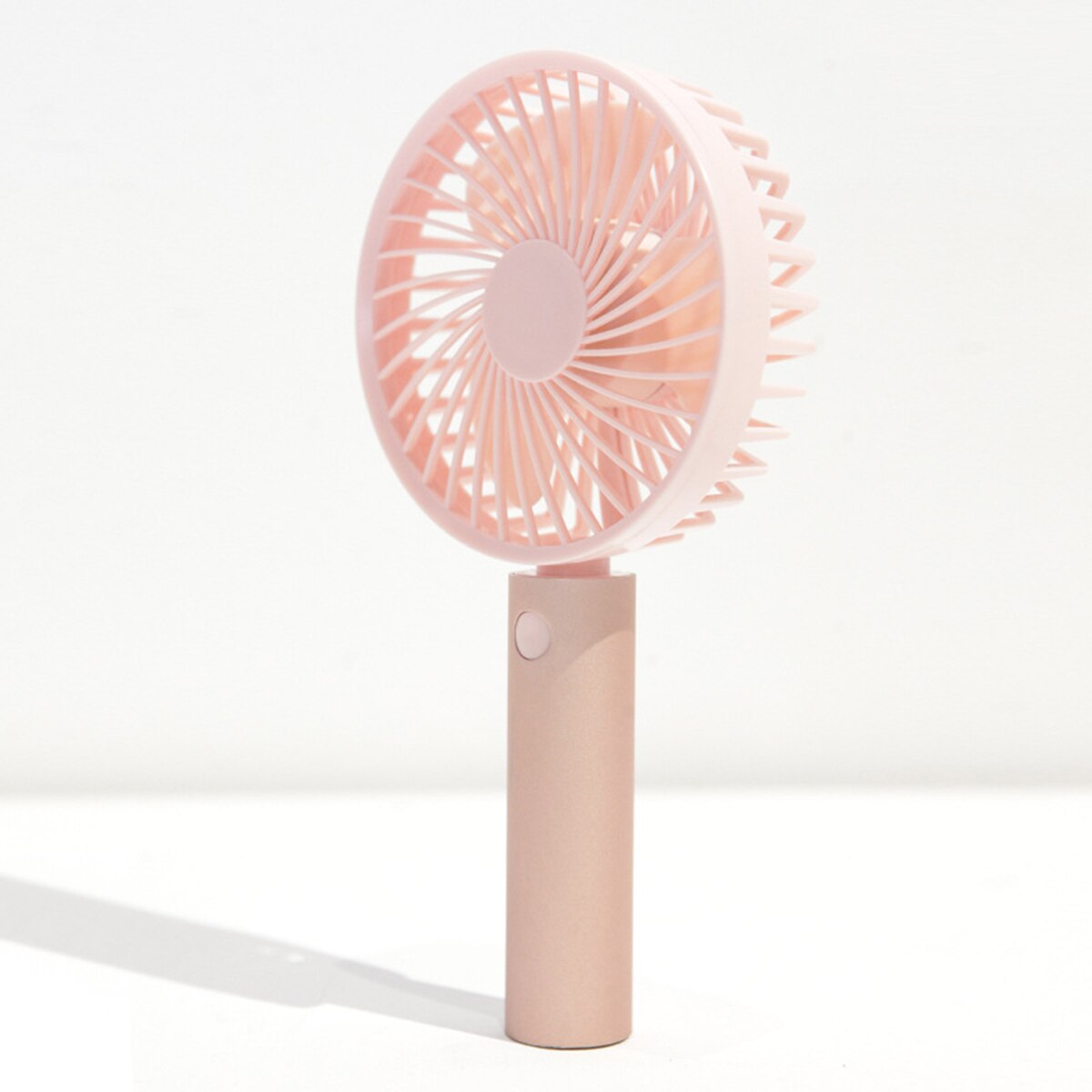 Portable Hand Held Mini Fan USB Rechargeable Personal Cooling Fan Built-In 2000mAh Battery For Home Office Room And Outdoor: Pink