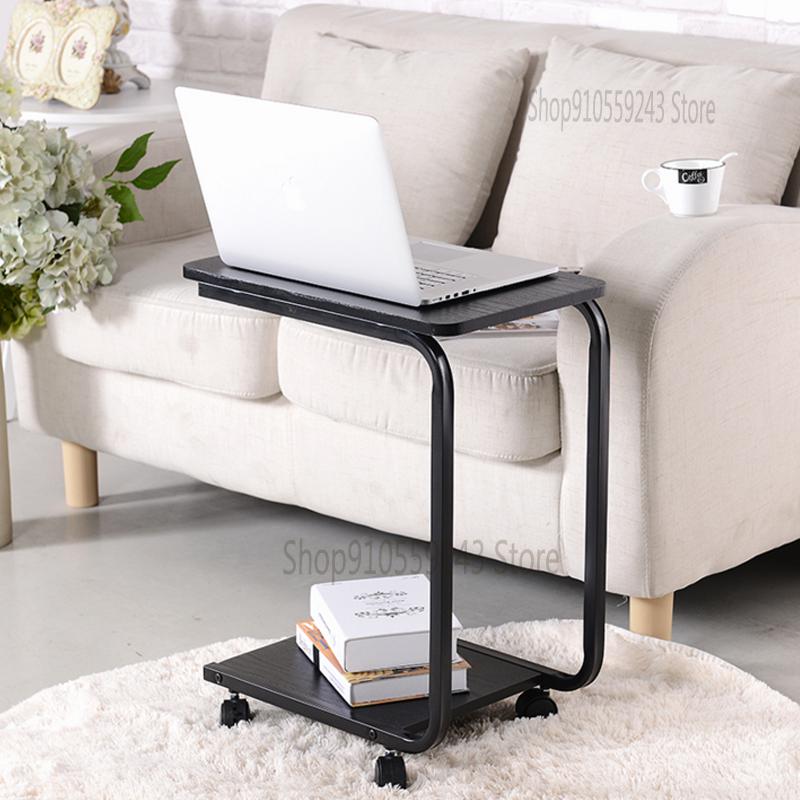 Movable Small Coffee Table Simple Mini Bedroom Small Square Table Sofa Side Table With Roller Balcony Small Side Table