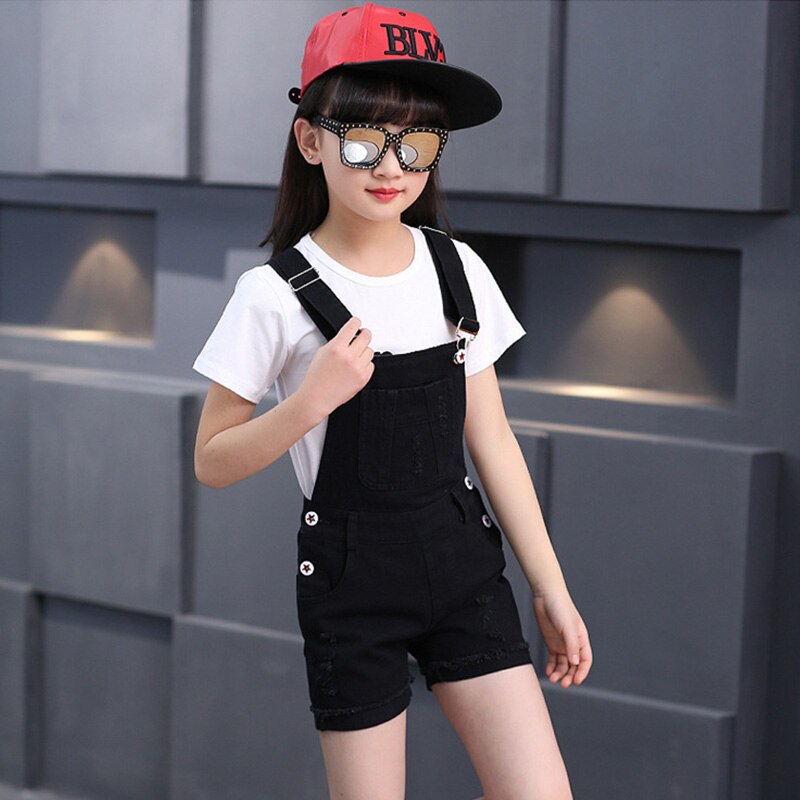 Salopette adolescente Cowgirl été enfants pantalons enfants salopette Denim Short jean vêtements pour âge 6 8 10 12 14 ans seulement pantalon