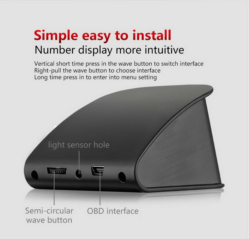 Car GPS HUD Head Up Display Digital Speedometer Satellites Speed For All Cars