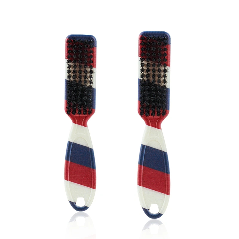cepillo de afeitar para peluquero, cepillo para quitar el cuello, cepillos de pelo de caballo, herramientas de estilismo para limpieza de salón de bigote facial: Morado oscuro