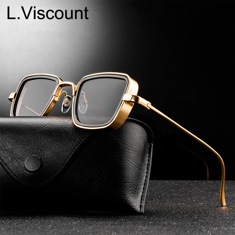 Lunettes de soleil polarisées carrées en métal pour hommes et femmes, monture classique, pour la conduite,  uv400 paires