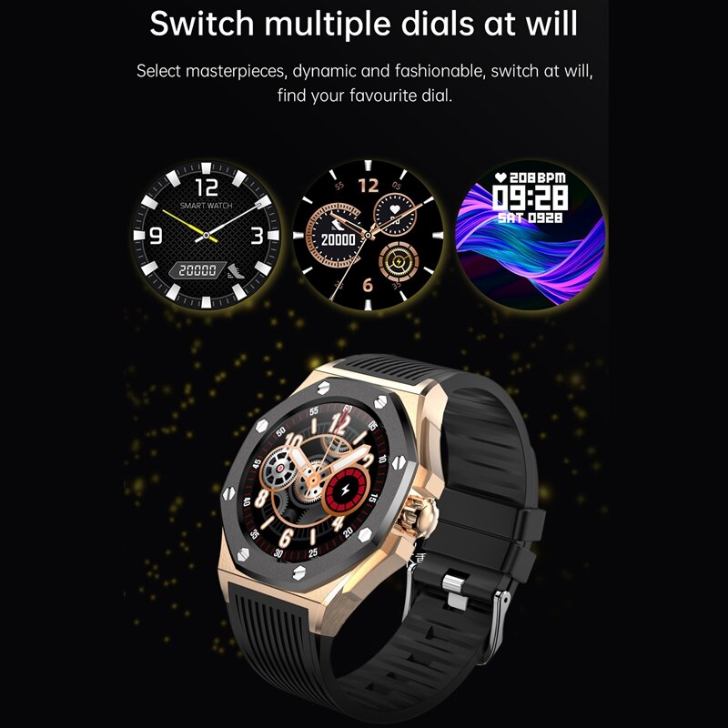 F9 Clever Uhr Männer Unterstützung Bluetooth Anruf 1,3 IPS Zoll Bildschirm Smartwatch Männer für Android IOS