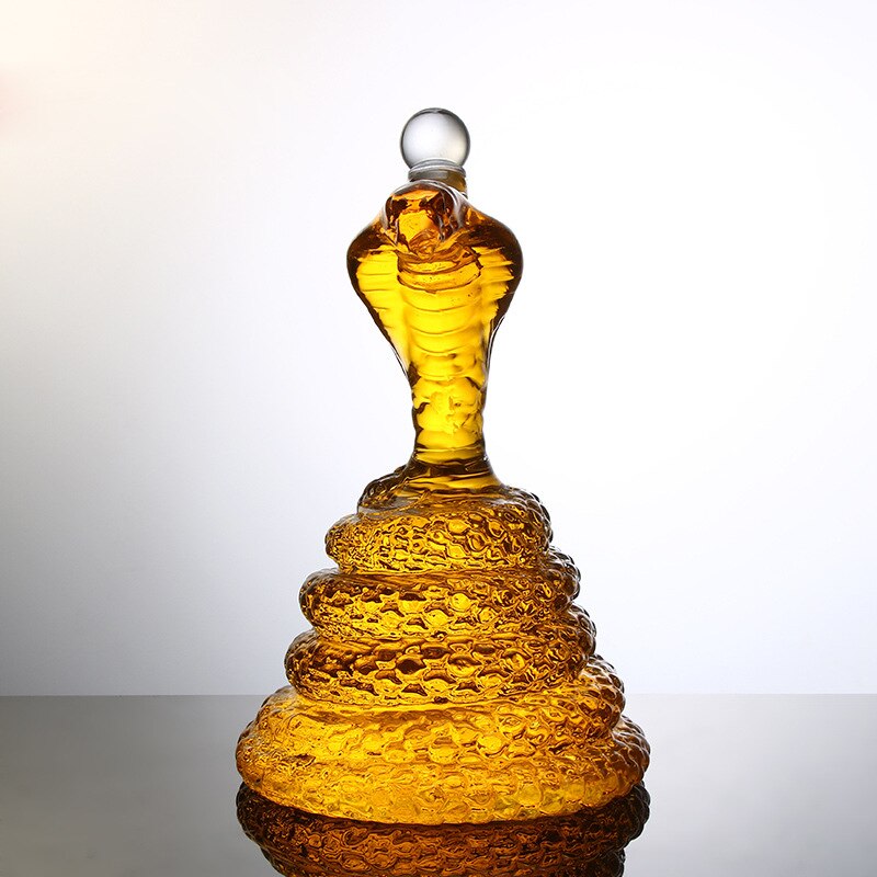 Cobra animal em forma de luxo casa barra de vidro sem chumbo uísque decanter para licor uísque bourbon DDC-201