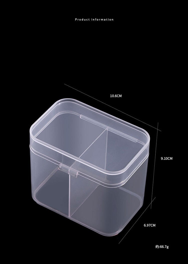 Cotton sheet storage box Nail manicure Box Plastic Shell Hard Empty Container Transparent Nail Art Tool