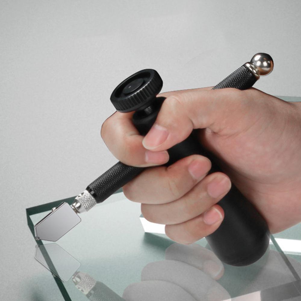 Metal Handle Straight Head Oil Cutter Glass Cutter Cutting Glass Straight D7C2