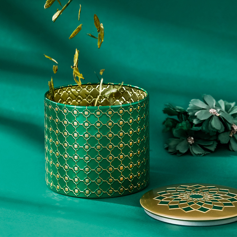 Caja de hojalata para aromaterapia, lata pequeña portátil Universal para aromaterapia, vela de té, flor, joyería de dulces de boda, lata vacía sellada
