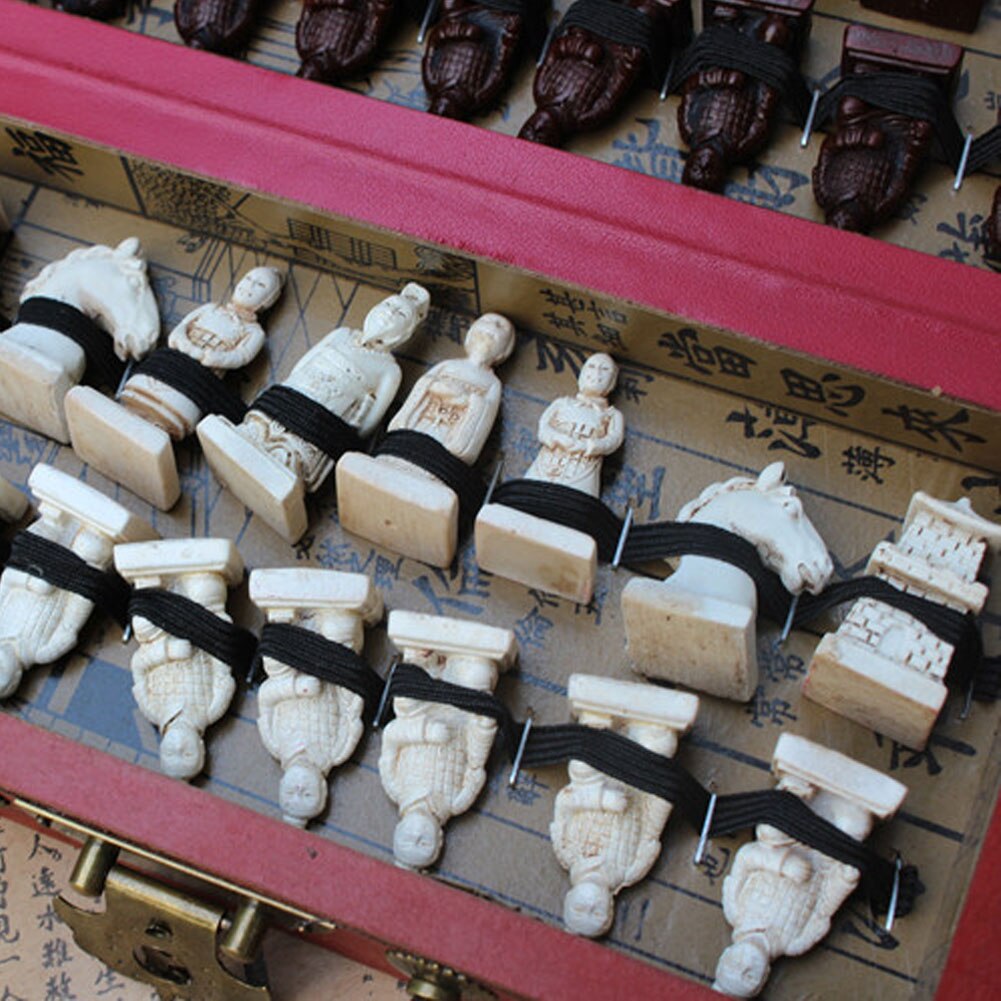 Jeu d'échecs de Table de soldats de la dynastie Qing, jouet amusant pour enfants et adultes