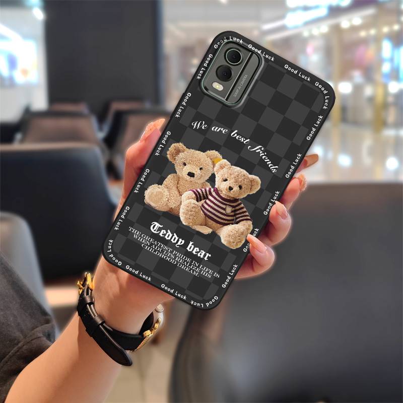 Phone Protector Cover Phone Case For Nokia C32 Graffiti Cute Soft case Dirt-resistant Waterproof Durable: Red