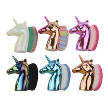 Eenhoorn regenboog paard nail art penselen verwijderen sporen acryl uv gel poeder glitter verwijderingspen nagel manicure tools