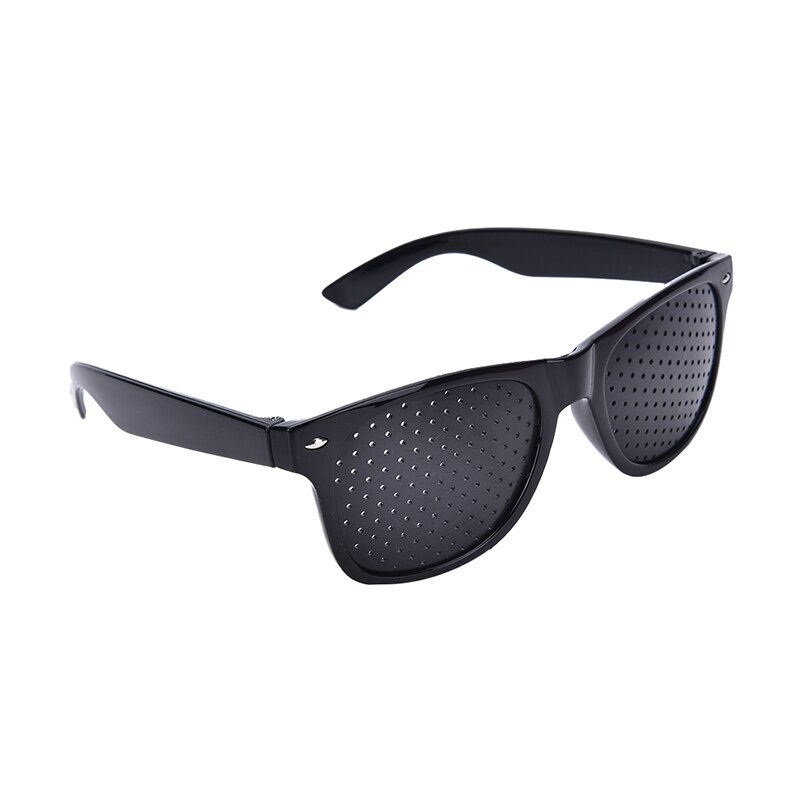 Black Unisex Vision Care Pin hole Eyeglasses Glasses Eye Exercise Eyesight Improve plastic And Inexpensive