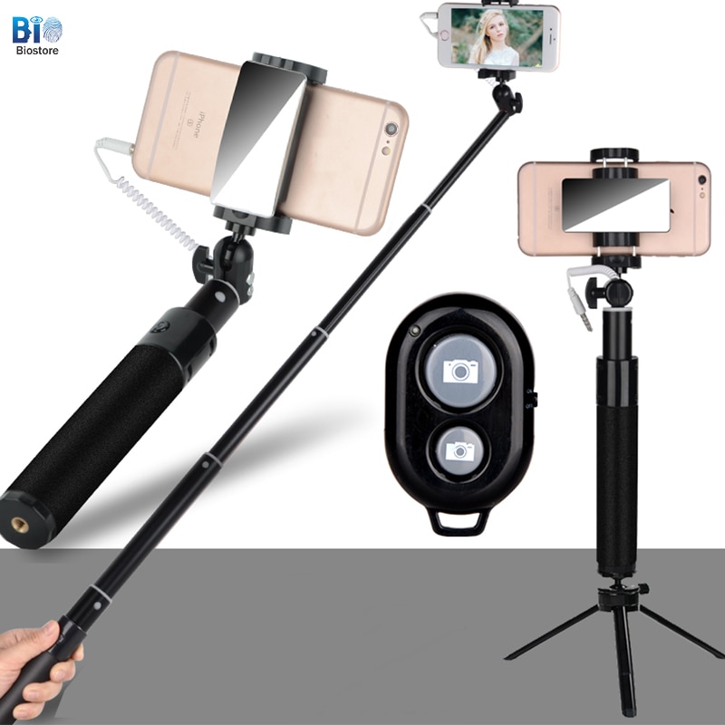 Aluminium flexibel selfie stickar foto tar trådlös bluetooth fjärrlucka för android mobiltelefon smart telefon för i-telefon
