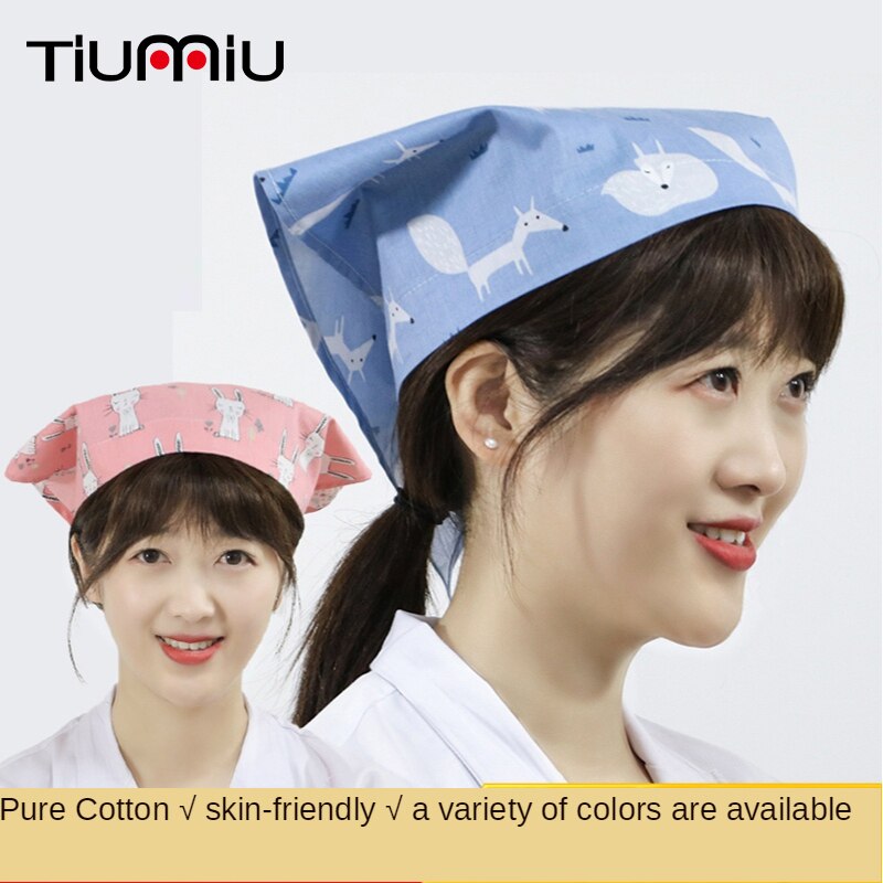 Gorro de cocina de algodón para Chef, pañuelo para la cabeza para mujer, aceite de cocina para el hogar, a prueba de humo, restaurante, servicio de comida, panadería, camarero, gorro de trabajo