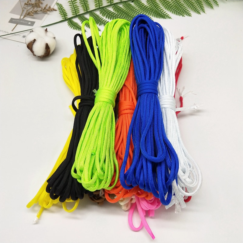 10m/ parti 4mm bredde 7 reb kerne nylon polyester reb klatrebåd sejlline remskive reb tøjsnor overlevelse faldskærmssnor