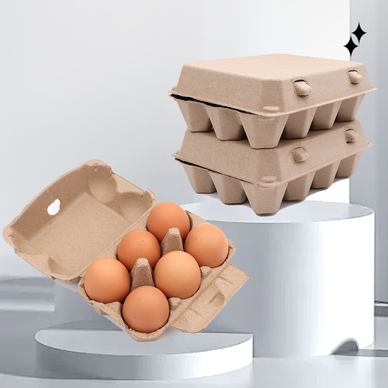 6 Pack Egg Cartons Bulk 6/8/10/12 Count Style Reusable Cardboard Egg Cartons Eggs Tray Refrigerator Empty Egg Storage Box