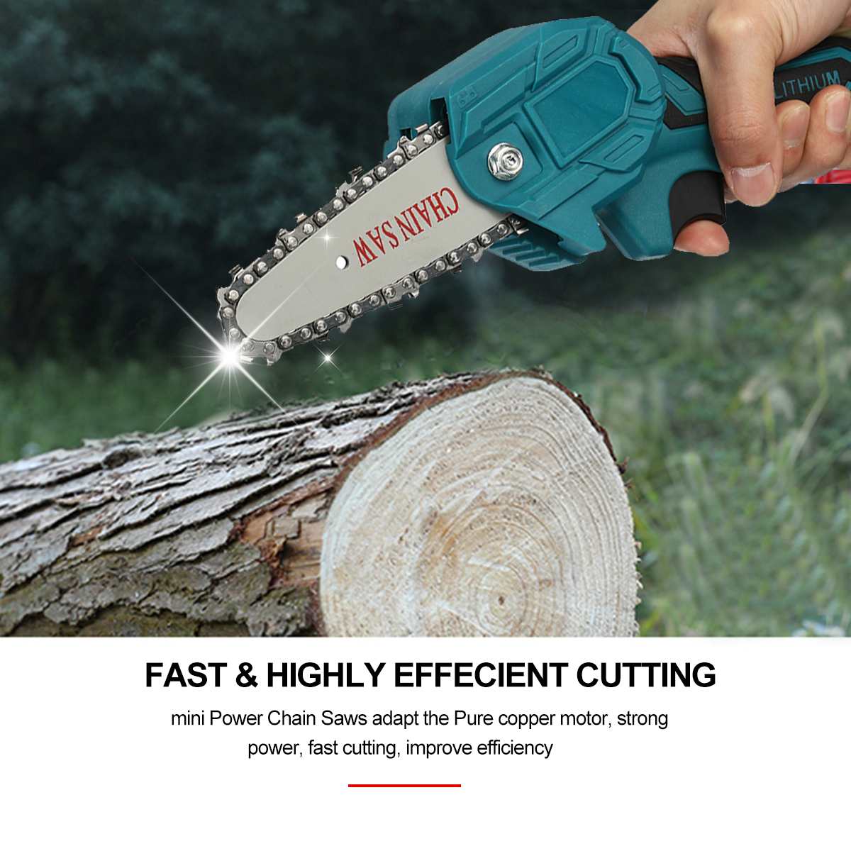 88V 3000W 4 Inch Mini Elektrische Kettingzaag Kettingzaag Met 1/2 Batterijen Houtbewerking Snoeien Een-Handed Tuin power Tools