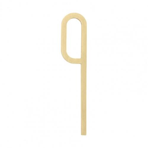 Number Sign 1-9 Brass Mailbox Number Durable Unique Font Door Number: 9