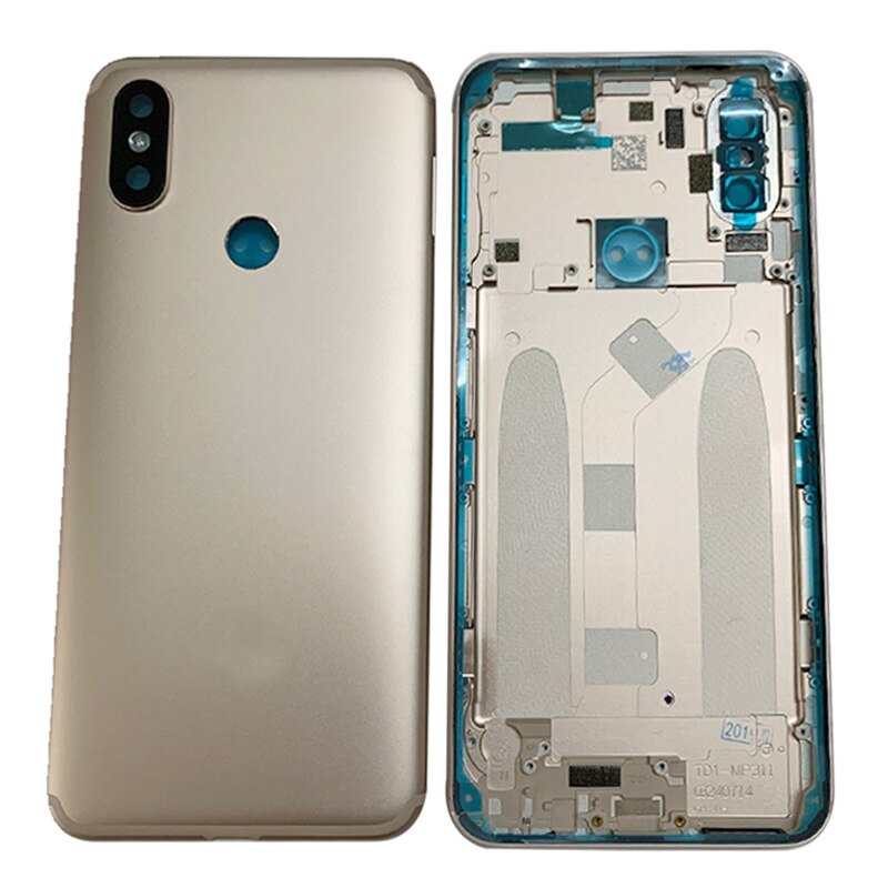 Batterij Cover Achterdeur Terug Behuizing Case Voor Xiaomi Mi A2 Mi A2 Lite Batterij Cover + Power Volume Knop