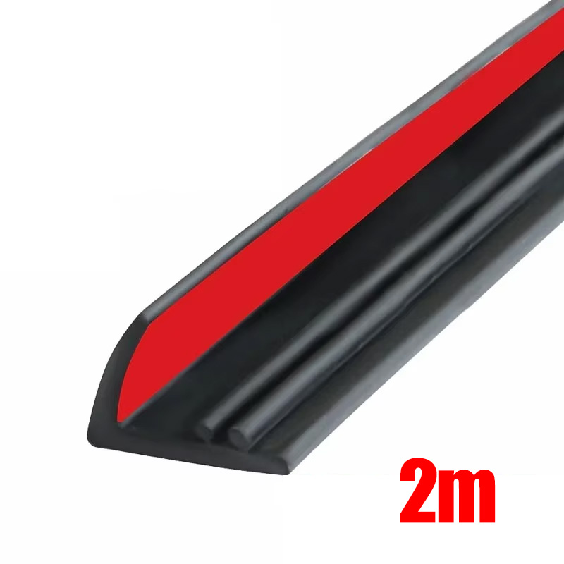 Tira de sellado de ventana lateral de coche, burlete de goma, relleno de huecos de ventana, Reduce la vibración, aislamiento de ruido, tiras de sellado en forma de V: Rojo